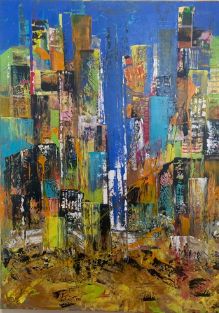 "URBAN RISE– ABSTRACT CITYSCAPE" By Toni Al Maalouf